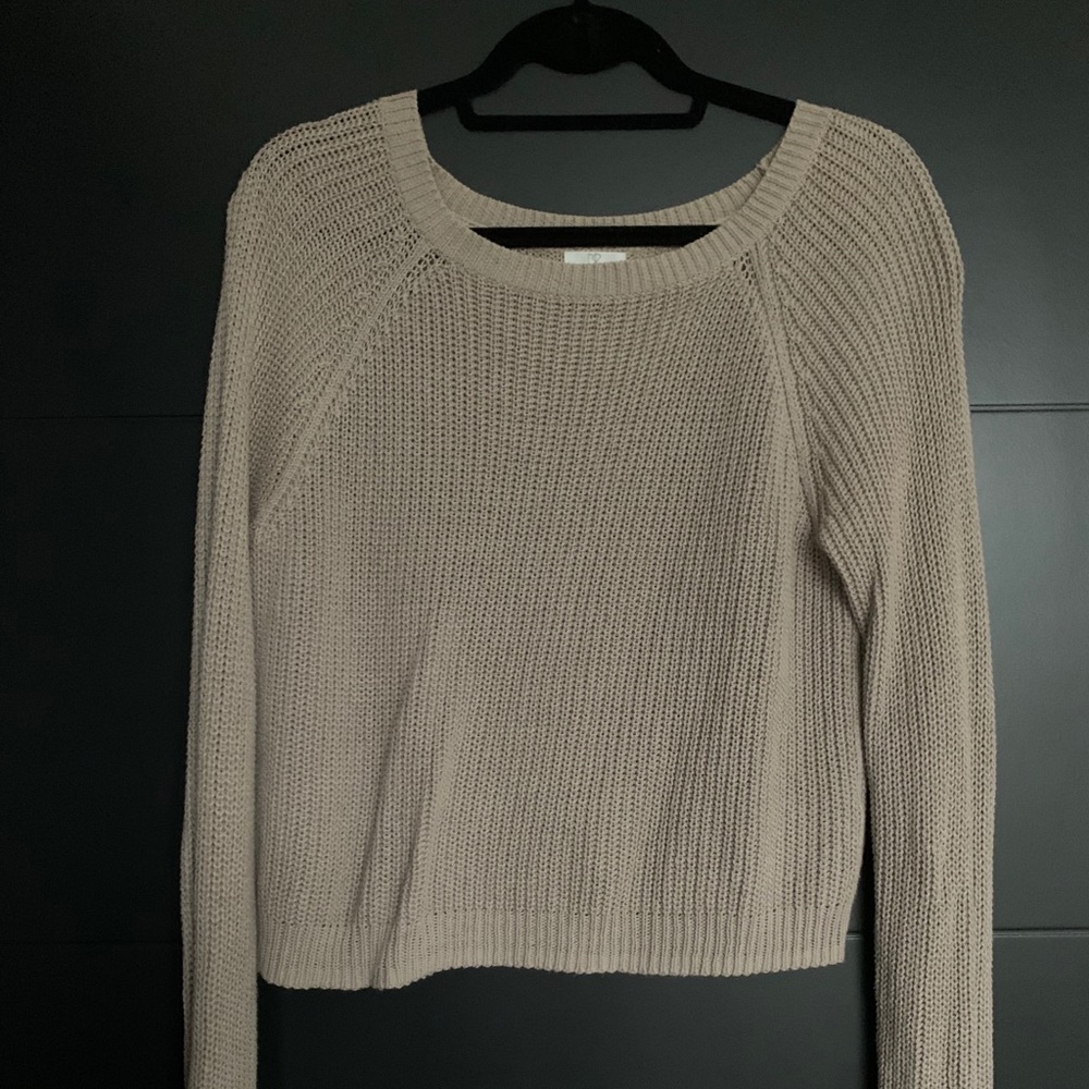 Cropped Taupe BP Sweater